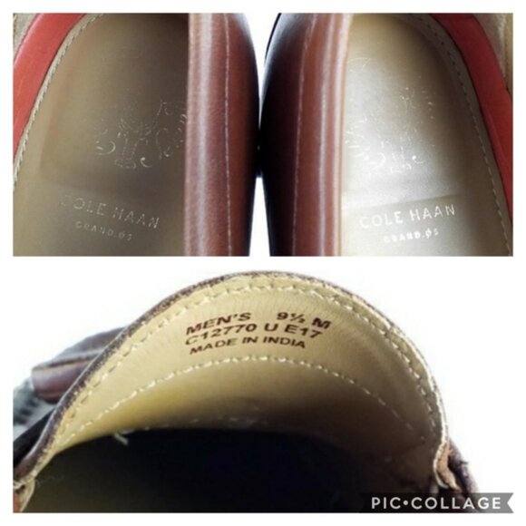 Cole Haan C12770 Pinch Grand Papaya Brown Tasseled Slip-On Loafer Shoe Mens 9.5M main image 9